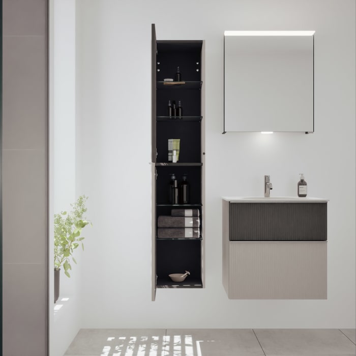 burgbad Fiumo 2.0 Hochschrank 35 x 32 x 160 cm mit Griff G0146