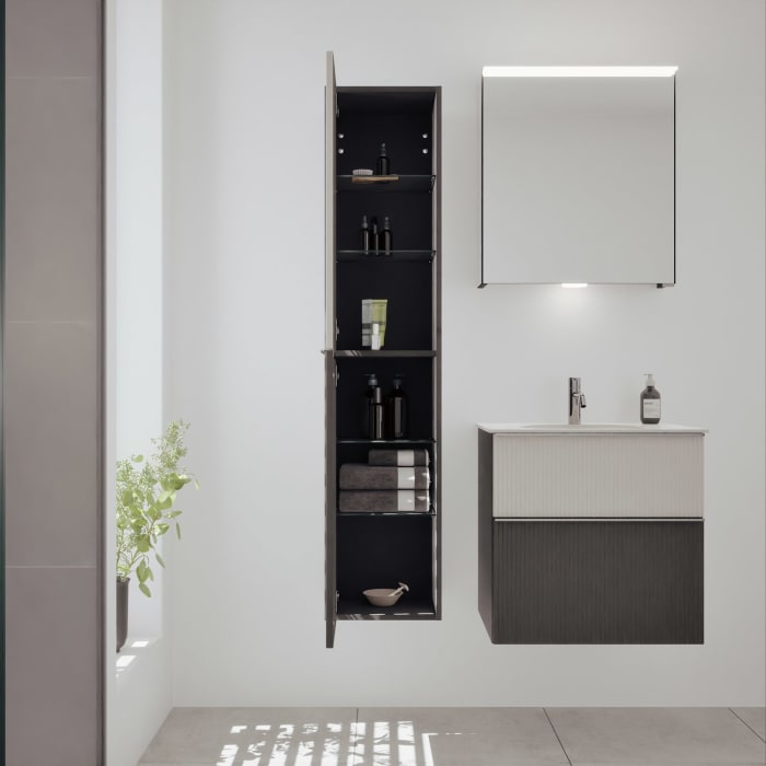 burgbad Fiumo 2.0 Hochschrank 35 x 32 x 160 cm mit Griff G0146