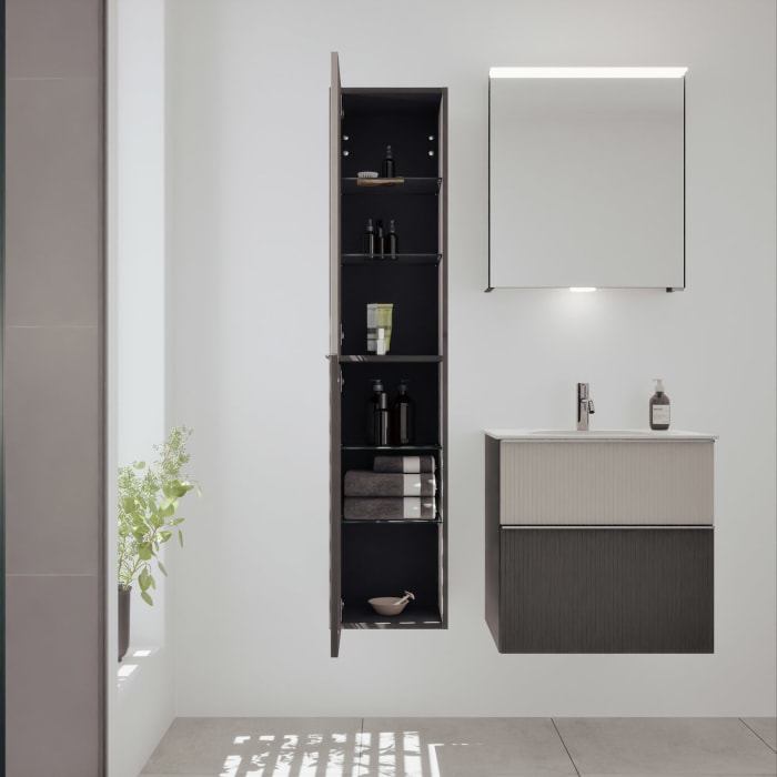 burgbad Fiumo 2.0 Hochschrank 35 x 32 x 160 cm mit Griff G0146