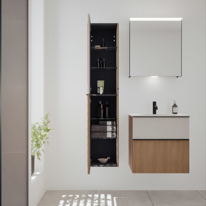 burgbad Fiumo 2.0 Hochschrank 35 x 32 x 160 cm mit Griff G0200