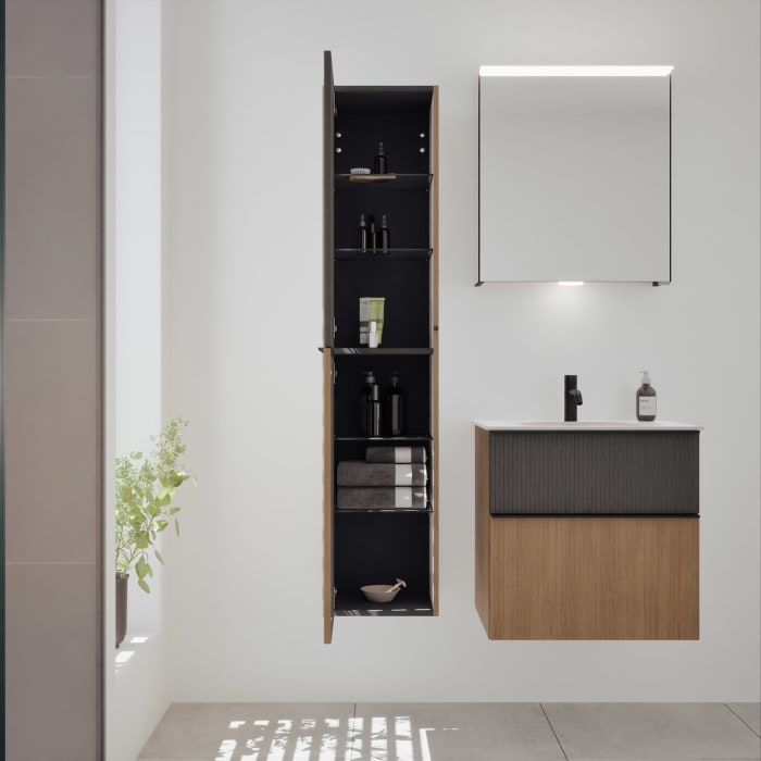 burgbad Fiumo 2.0 Hochschrank 35 x 32 x 160 cm mit Griff G0200