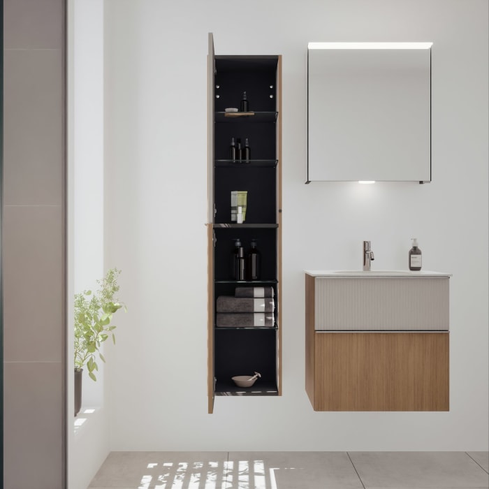 burgbad Fiumo 2.0 Hochschrank 35 x 32 x 160 cm mit Griff G0146