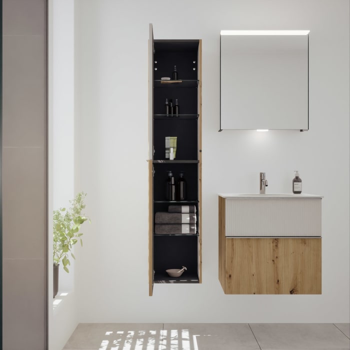 burgbad Fiumo 2.0 Hochschrank 35 x 32 x 160 cm mit Griff G0146