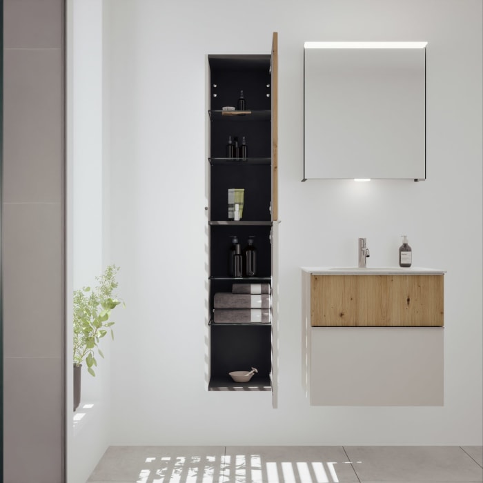 burgbad Fiumo 2.0 Hochschrank 35 x 32 x 160 cm mit Griff G0146