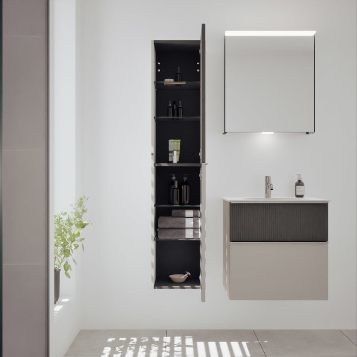 burgbad Fiumo 2.0 Hochschrank 35 x 32 x 160 cm mit Griff G0146