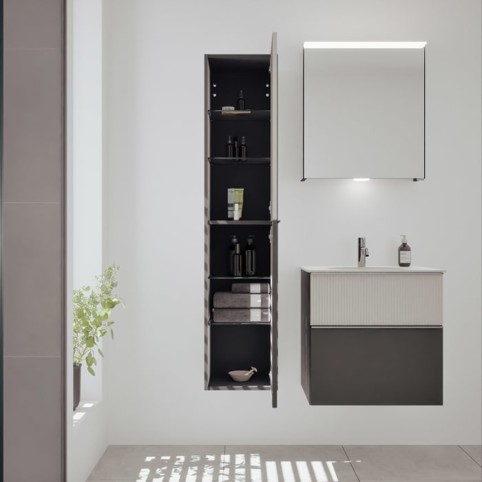 burgbad Fiumo 2.0 Hochschrank 35 x 32 x 160 cm mit Griff G0146