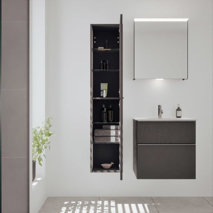 burgbad Fiumo 2.0 Hochschrank 35 x 32 x 160 cm mit Griff G0146