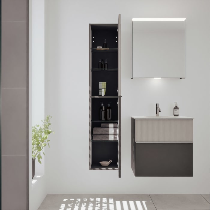 burgbad Fiumo 2.0 Hochschrank 35 x 32 x 160 cm mit Griff G0146