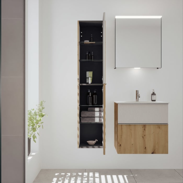 burgbad Fiumo 2.0 Hochschrank 35 x 32 x 160 cm mit Griff G0146