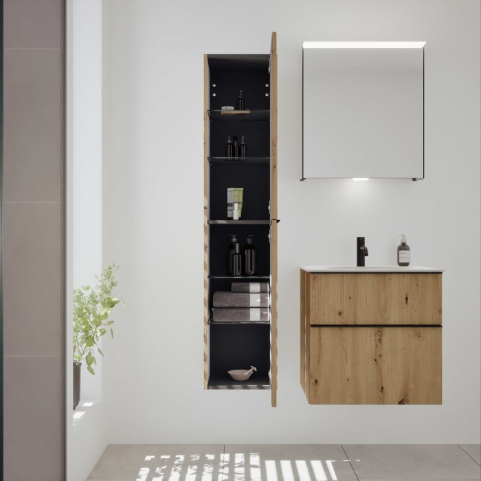 burgbad Fiumo 2.0 Hochschrank 35 x 32 x 160 cm mit Griff G0200