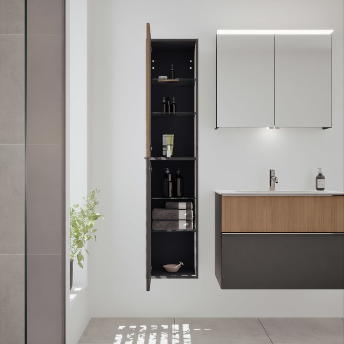 burgbad Fiumo 2.0 Hochschrank 35 x 32 x 160 cm mit Griff G0146