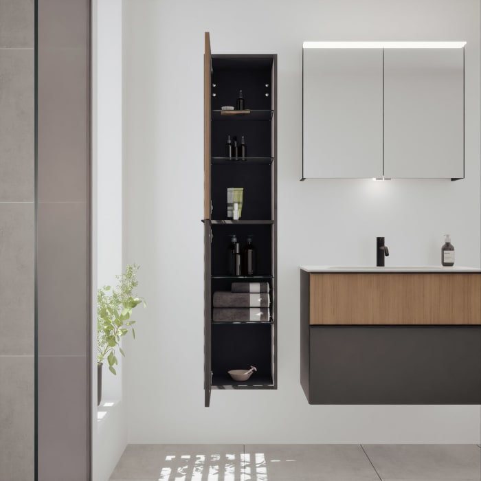 burgbad Fiumo 2.0 Hochschrank 35 x 32 x 160 cm mit Griff G0200