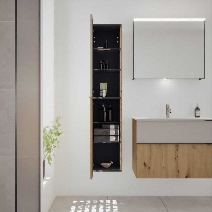 burgbad Fiumo 2.0 Hochschrank 35 x 32 x 160 cm mit Griff G0146