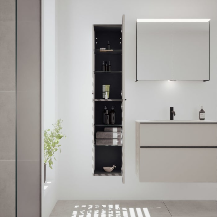 burgbad Fiumo 2.0 Hochschrank 35 x 32 x 160 cm mit Griff G0200