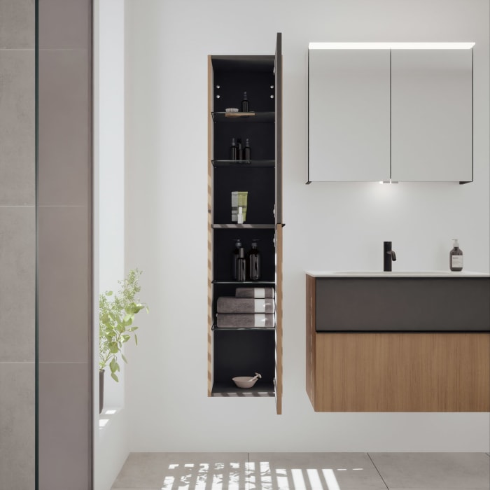 burgbad Fiumo 2.0 Hochschrank 35 x 32 x 160 cm mit Griff G0200