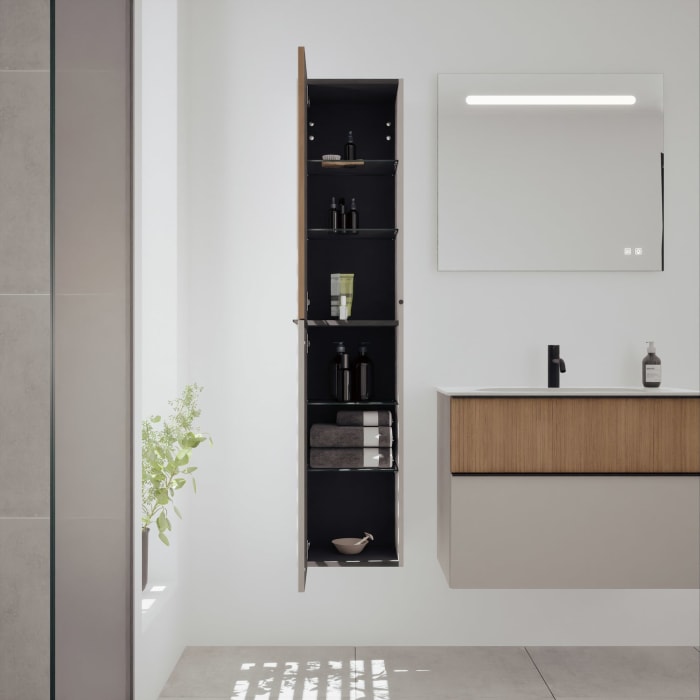 burgbad Fiumo 2.0 Hochschrank 35 x 32 x 160 cm mit Griff G0200