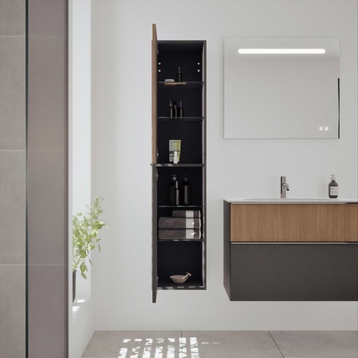 burgbad Fiumo 2.0 Hochschrank 35 x 32 x 160 cm mit Griff G0146