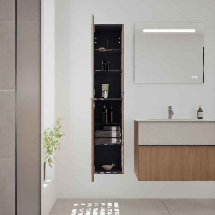 burgbad Fiumo 2.0 Hochschrank 35 x 32 x 160 cm mit Griff G0146