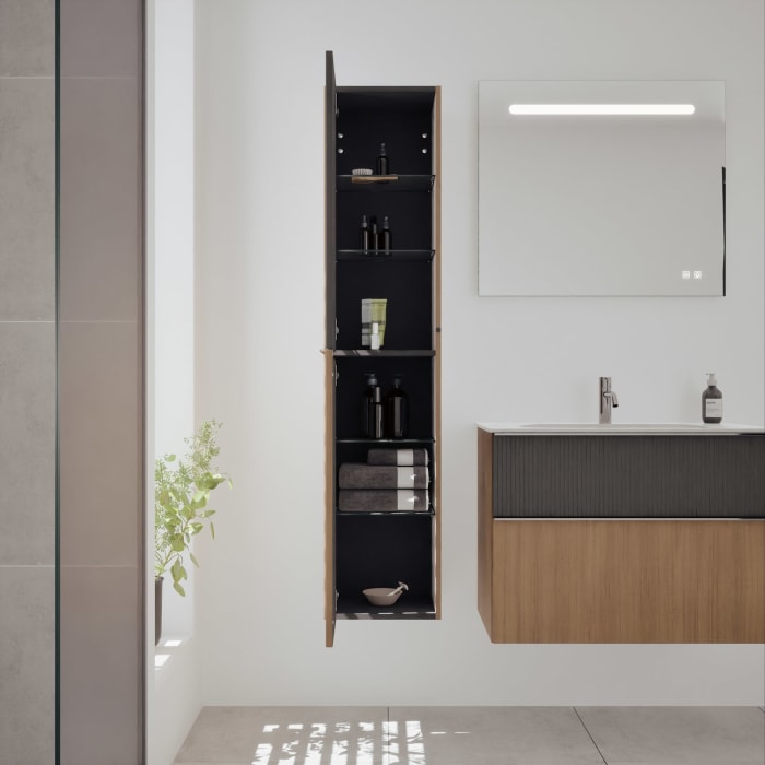 burgbad Fiumo 2.0 Hochschrank 35 x 32 x 160 cm mit Griff G0146