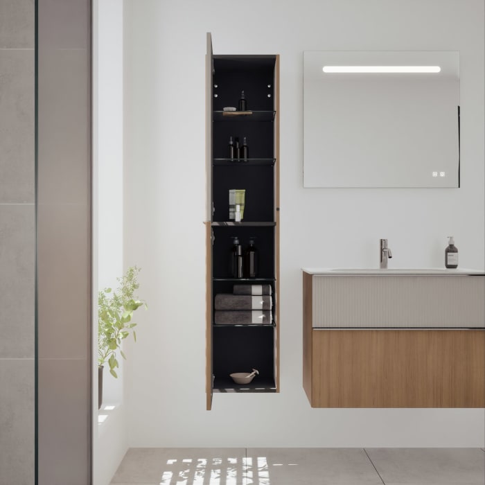 burgbad Fiumo 2.0 Hochschrank 35 x 32 x 160 cm mit Griff G0146