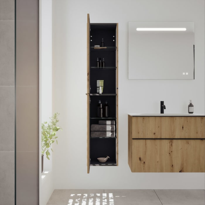 burgbad Fiumo 2.0 Hochschrank 35 x 32 x 160 cm mit Griff G0200