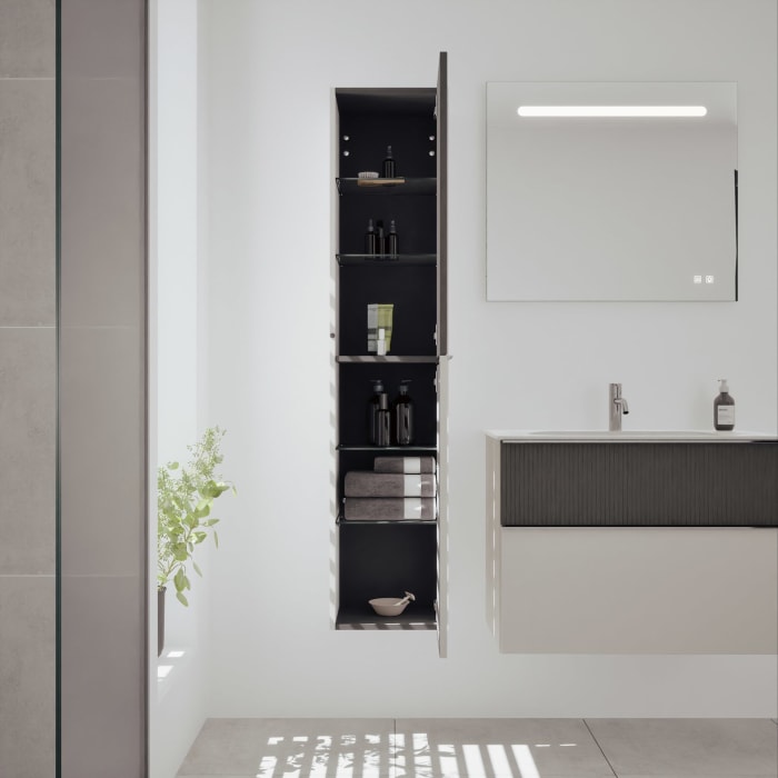 burgbad Fiumo 2.0 Hochschrank 35 x 32 x 160 cm mit Griff G0146