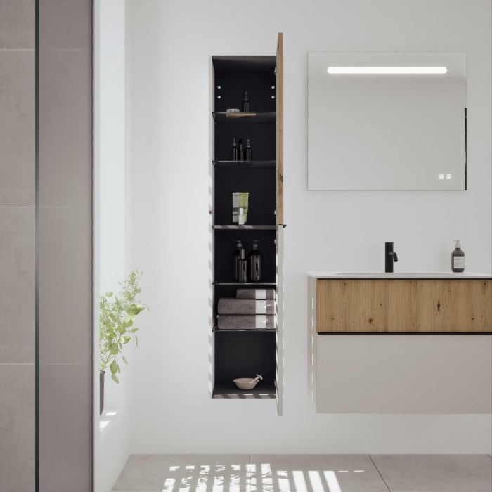 burgbad Fiumo 2.0 Hochschrank 35 x 32 x 160 cm mit Griff G0200