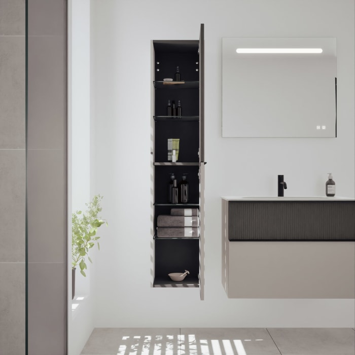 burgbad Fiumo 2.0 Hochschrank 35 x 32 x 160 cm mit Griff G0200