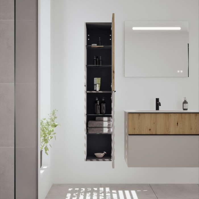 burgbad Fiumo 2.0 Hochschrank 35 x 32 x 160 cm mit Griff G0200