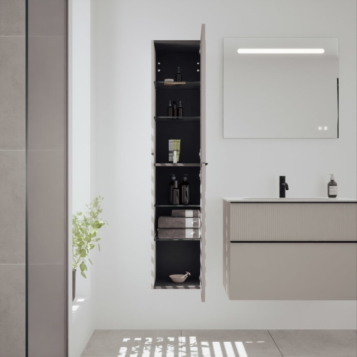 burgbad Fiumo 2.0 Hochschrank 35 x 32 x 160 cm mit Griff G0200