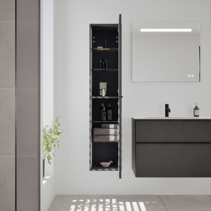 burgbad Fiumo 2.0 Hochschrank 35 x 32 x 160 cm mit Griff G0200