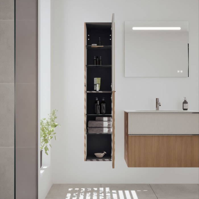 burgbad Fiumo 2.0 Hochschrank 35 x 32 x 160 cm mit Griff G0146