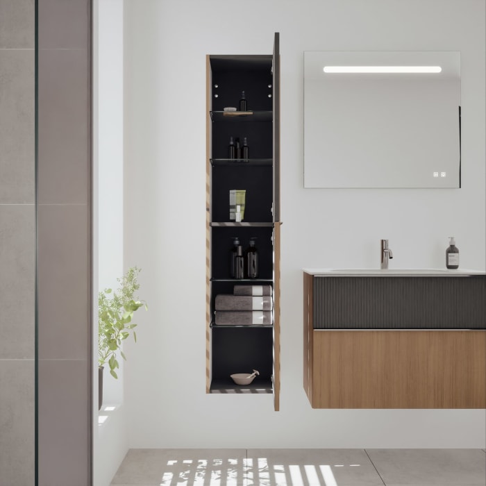 burgbad Fiumo 2.0 Hochschrank 35 x 32 x 160 cm mit Griff G0146