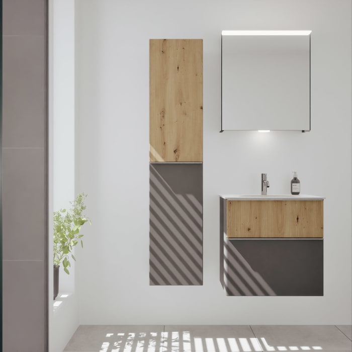 burgbad Fiumo 2.0 Hochschrank 35 x 32 x 160 cm mit Griff G0146