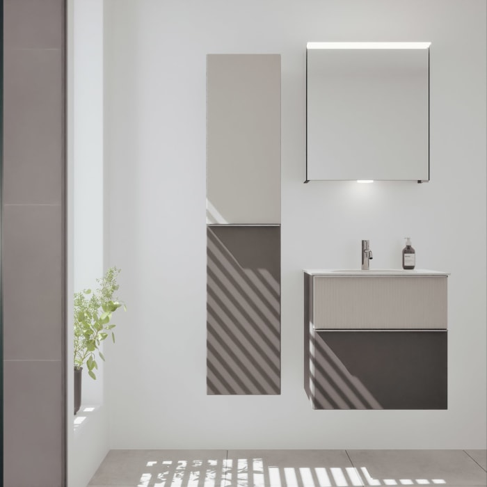 burgbad Fiumo 2.0 Hochschrank 35 x 32 x 160 cm mit Griff G0146