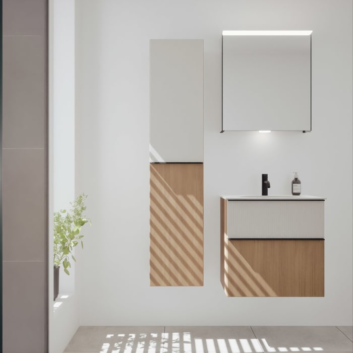 burgbad Fiumo 2.0 Hochschrank 35 x 32 x 160 cm mit Griff G0200