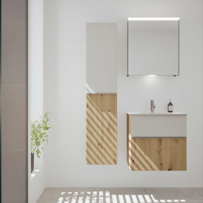 burgbad Fiumo 2.0 Hochschrank 35 x 32 x 160 cm mit Griff G0146