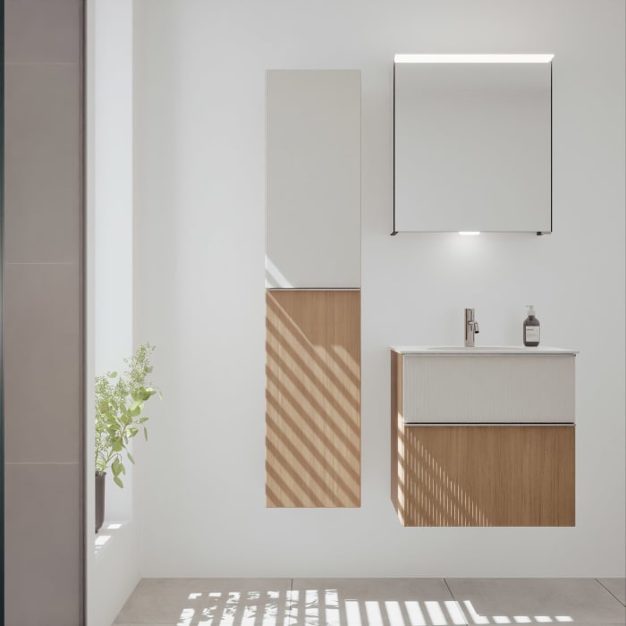 burgbad Fiumo 2.0 Hochschrank 35 x 32 x 160 cm mit Griff G0146