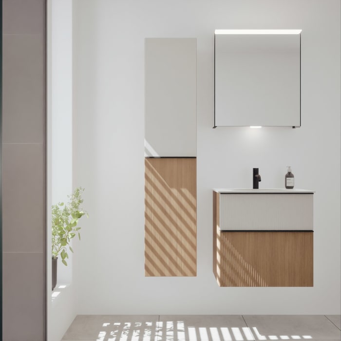 burgbad Fiumo 2.0 Hochschrank 35 x 32 x 160 cm mit Griff G0200