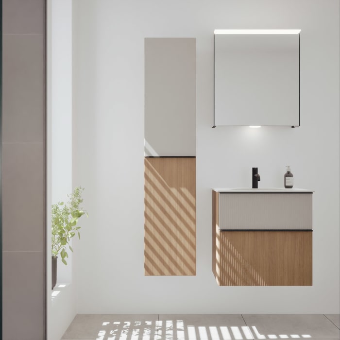 burgbad Fiumo 2.0 Hochschrank 35 x 32 x 160 cm mit Griff G0200