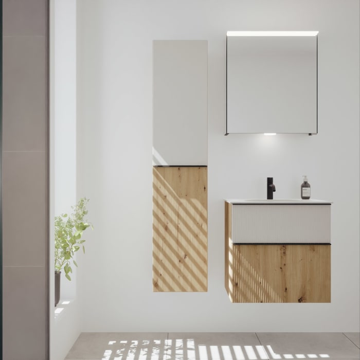 burgbad Fiumo 2.0 Hochschrank 35 x 32 x 160 cm mit Griff G0200