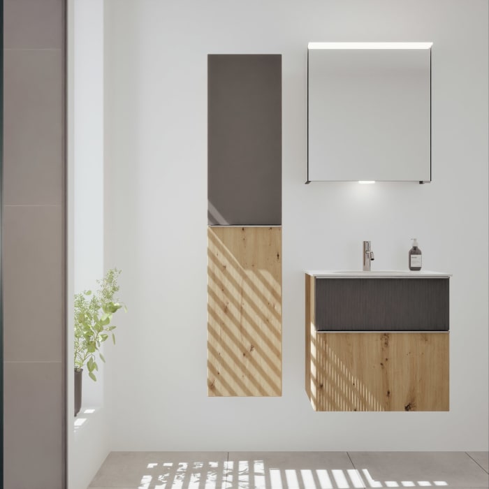 burgbad Fiumo 2.0 Hochschrank 35 x 32 x 160 cm mit Griff G0146