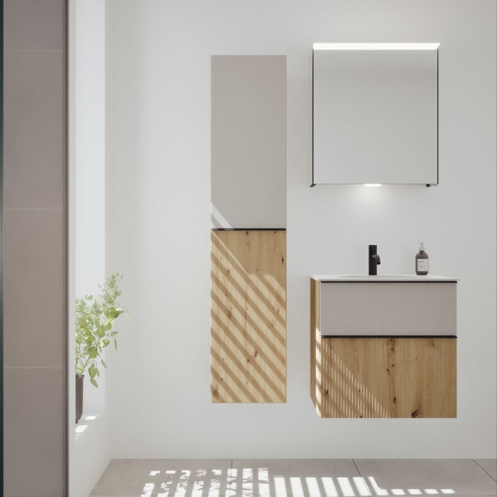 burgbad Fiumo 2.0 Hochschrank 35 x 32 x 160 cm mit Griff G0200