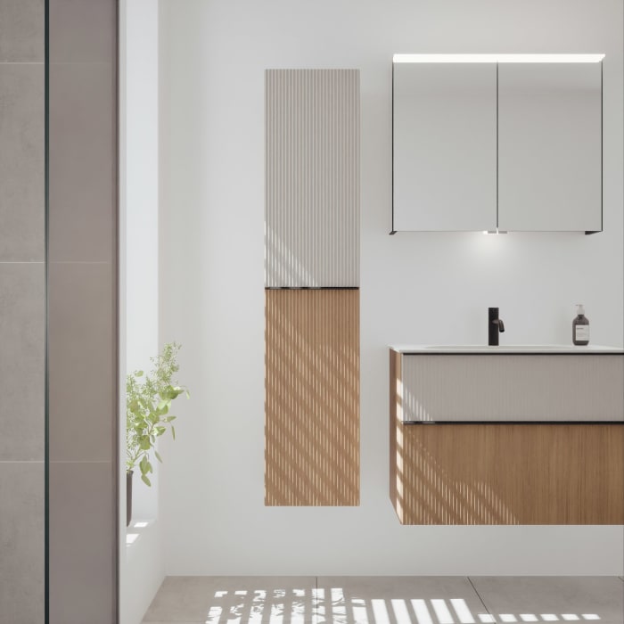 burgbad Fiumo 2.0 Hochschrank 35 x 32 x 160 cm mit Griff G0200