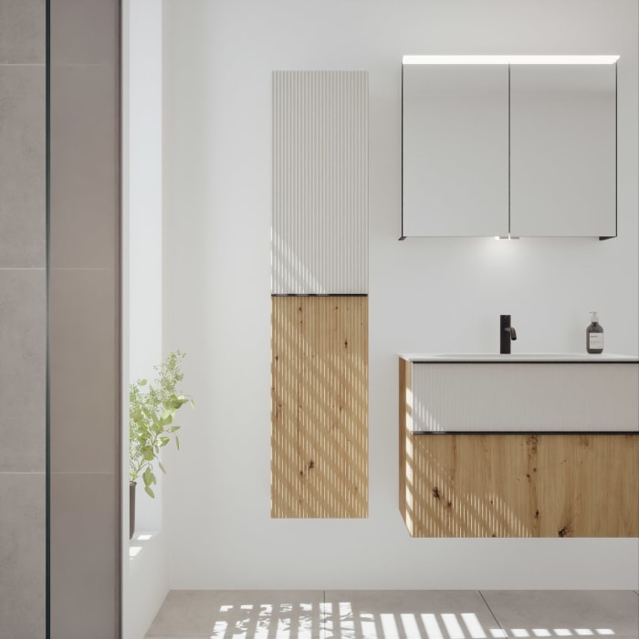 burgbad Fiumo 2.0 Hochschrank 35 x 32 x 160 cm mit Griff G0200