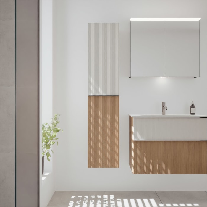 burgbad Fiumo 2.0 Hochschrank 35 x 32 x 160 cm mit Griff G0146