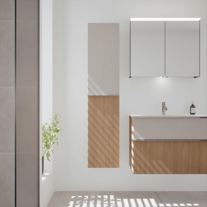 burgbad Fiumo 2.0 Hochschrank 35 x 32 x 160 cm mit Griff G0146