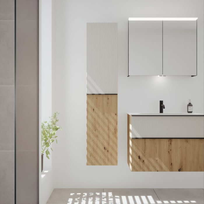 burgbad Fiumo 2.0 Hochschrank 35 x 32 x 160 cm mit Griff G0200