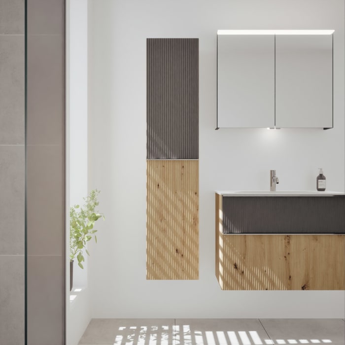 burgbad Fiumo 2.0 Hochschrank 35 x 32 x 160 cm mit Griff G0146