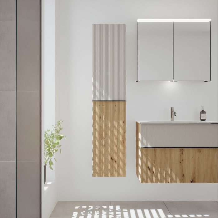 burgbad Fiumo 2.0 Hochschrank 35 x 32 x 160 cm mit Griff G0146